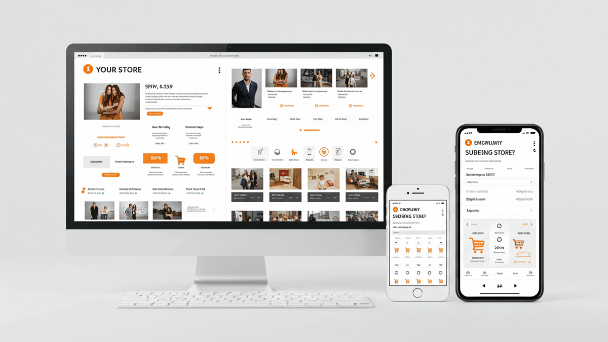 Tienda online moderna con diseño atractivo, productos y carrito visible