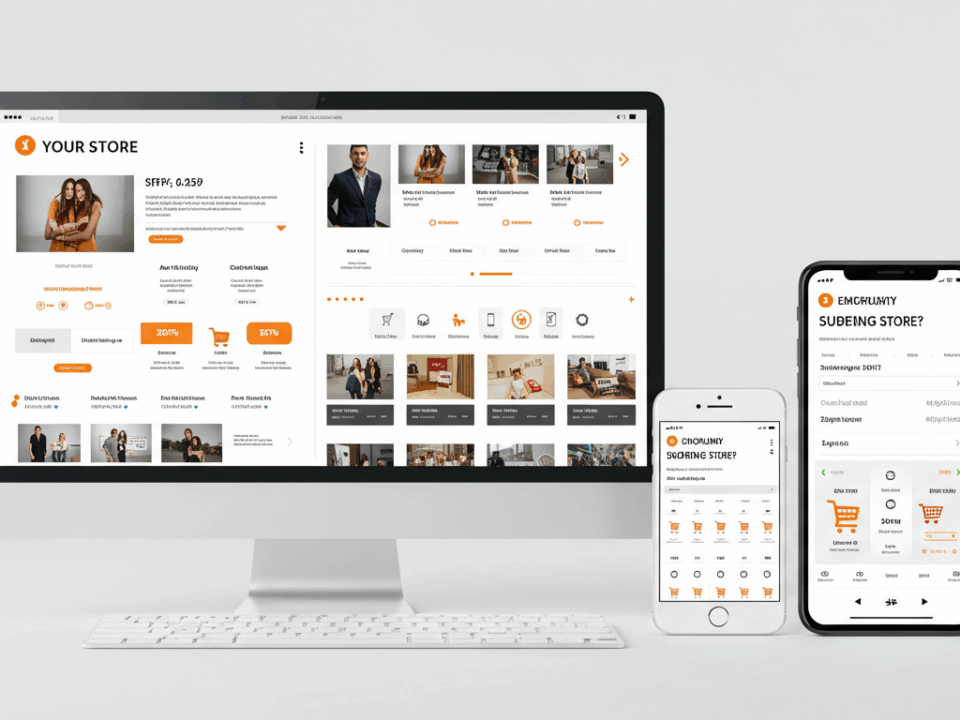 Tienda online moderna con diseño atractivo, productos y carrito visible